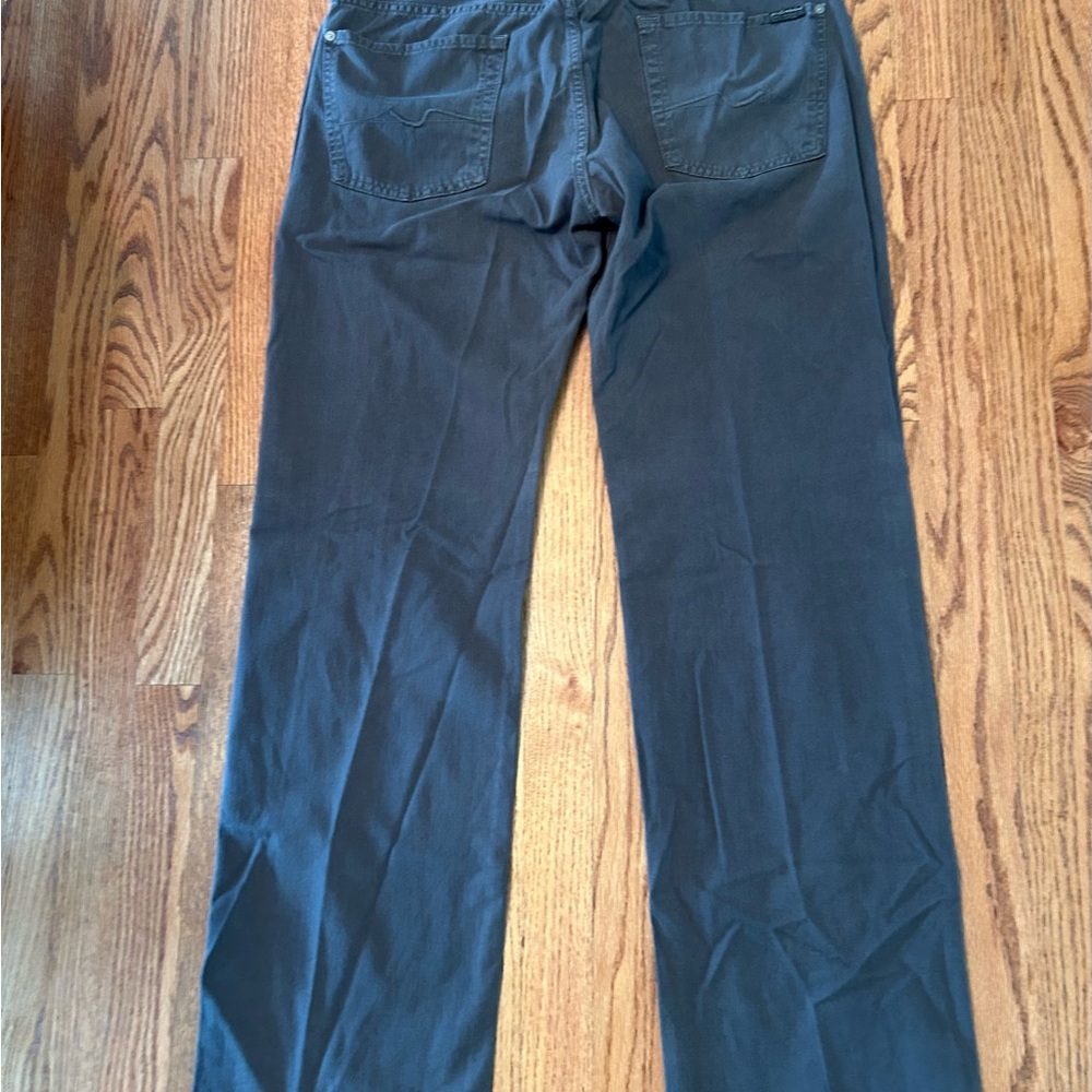 7 for all Mankind Jeans, Grey, 5-Pocket Style, Straight-Leg Jeans, 36 X 34 - Picture 8 of 12